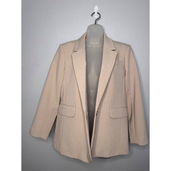 NWT Abercrombie&Fitch Classic Suiting Blazer Jacket Ash/Tan Woman’s SZ M Career - Picture 7 of 12